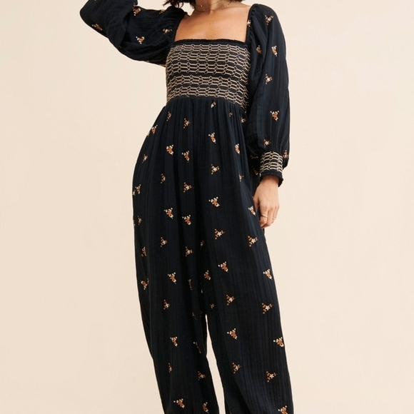 Free People Dahlia Embroidered Jumpsuit - Picture 4 of 8